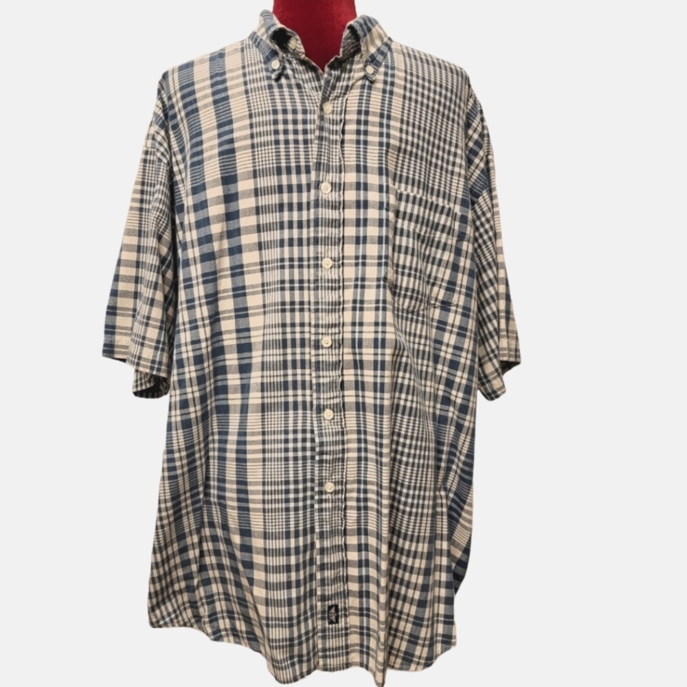Dockers Indigo short-sleeved button-down shirt